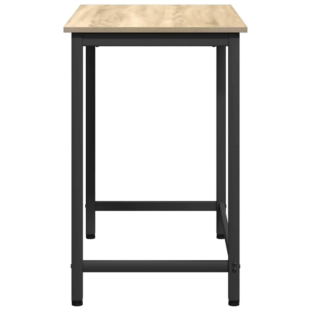 Mesa de trabajo genérica regulable en altura 100 x 50 x 76,5 cm, escritorio moderno de madera de ingeniería y acero, mesa de estudio robusta para salón u oficina
