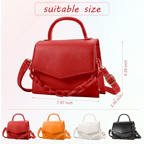 Small Crossbody Bags for Women Girls Trendy Top Handle Satchel Purses with Detachable Acrylic Chain4