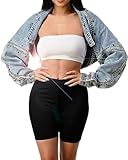 jeansjacke schwarz nieten zara ❤❉❤Empfohlene Anlässe❤❉❤ NIGHTMISS stilvolle Langarm-Kragen vorne offen gewaschene Cropped-Nieten-Y2K-Jeansjacke Oberbekleidung ist ein Muss für jede Frau und jedes Mädchen. Es kommt mit stilvollen glänzenden Nieten, langen Ärmeln und offenem Frontverschluss im bauchfreien und lockeren Stil. Sobald Sie es tragen, werden Sie sehen, warum alle so verliebt sind. Diese stilvolle Y2K-Boyfriend-Jeansjacke mit langen Ärmeln und offenem Kragen ist die beste Wahl für den Alltag, Schule, Arbeit, Büro, Dating, Reisen.