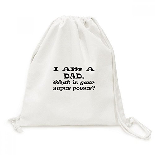 Sac à cordon en toile avec citation imprimée pour la fête des pères