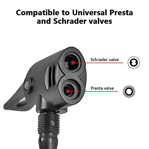 Bike Pump, WEIDMAX Ergonomic Bike Floor Pump Track Pump Bicycle Tire Air Pump Portable Inflator Pump with Gauge & Smart… - Image 4