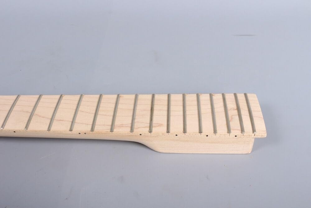 Manico for chitarra baritona a 24 tasti, testa a paddle da 30 pollici, tastiera in acero senza intarsio fai te