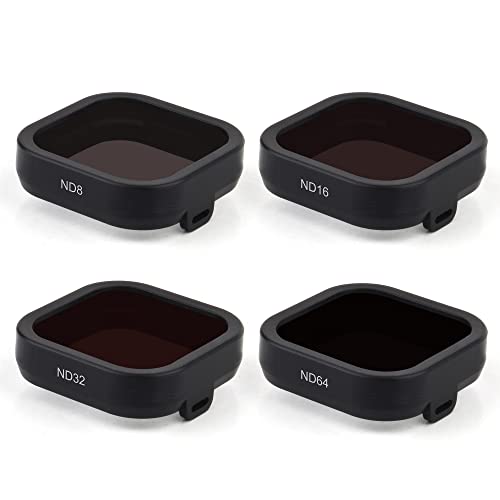 GEPULY 4 Pack Camera Lens Filter ND8 ND16 ND32 ND64 for GoPro Hero 12/11/10/9 Black, Neutral Density...