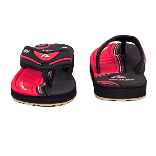 Image of ADDA Men's Slipper (BLACK /RED, numeric 6)