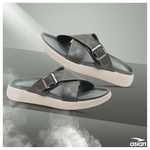 Image of ASIAN MEDISOL-01 OrthoSoft Extra Soft Doctor Slippers for Men | Men's Flip Flop Slippers with Soft Cushion & Arch Support | Broad Strap Casual Slides | Comfortable Daily Wear Footwear