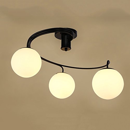 R. LED Ceiling Light Designer Living Room Light 3 Light LED E14 / E12Ø50cm (Color : Warm light)