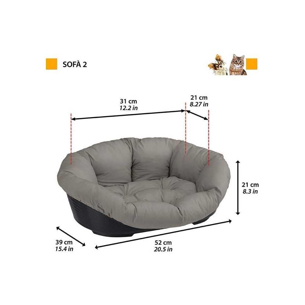 Lettino Per Cani Divano In Similpelle Con Cuscini Sfoderabili Lavabili – Antigraffio, Trapuntato, Varie Taglie (M-XXXL) - copertina