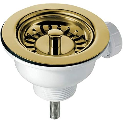 Astini, RAK, Rangemaster, Caple 90mm Gold Kitchen Sink Basket Strainer Waste Cover