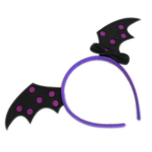 Kanggest 1 Piezas Diademas de Orejas Murciélago Christmas Halloween Pelo de la Venda Horquillas Pinzas Pelo Para Fiesta Accesorio el Pelo(Púrpura)