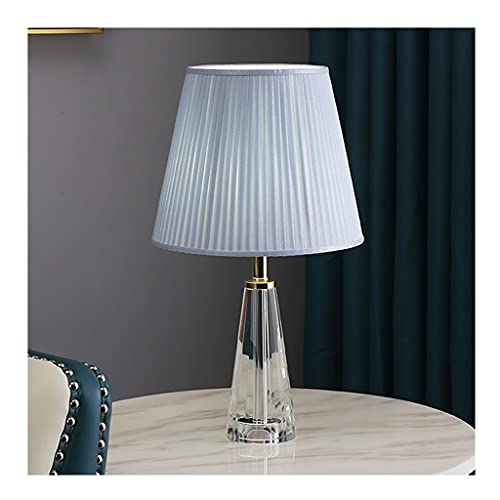 Lámpara de mesa Lámpara de mesita de noche de cristal simple de lujo, elegante y cálida lámpara de mesita de noche for el hogar, dormitorio moderno, sala de estar, estudio, lámpara de mesa decorativa