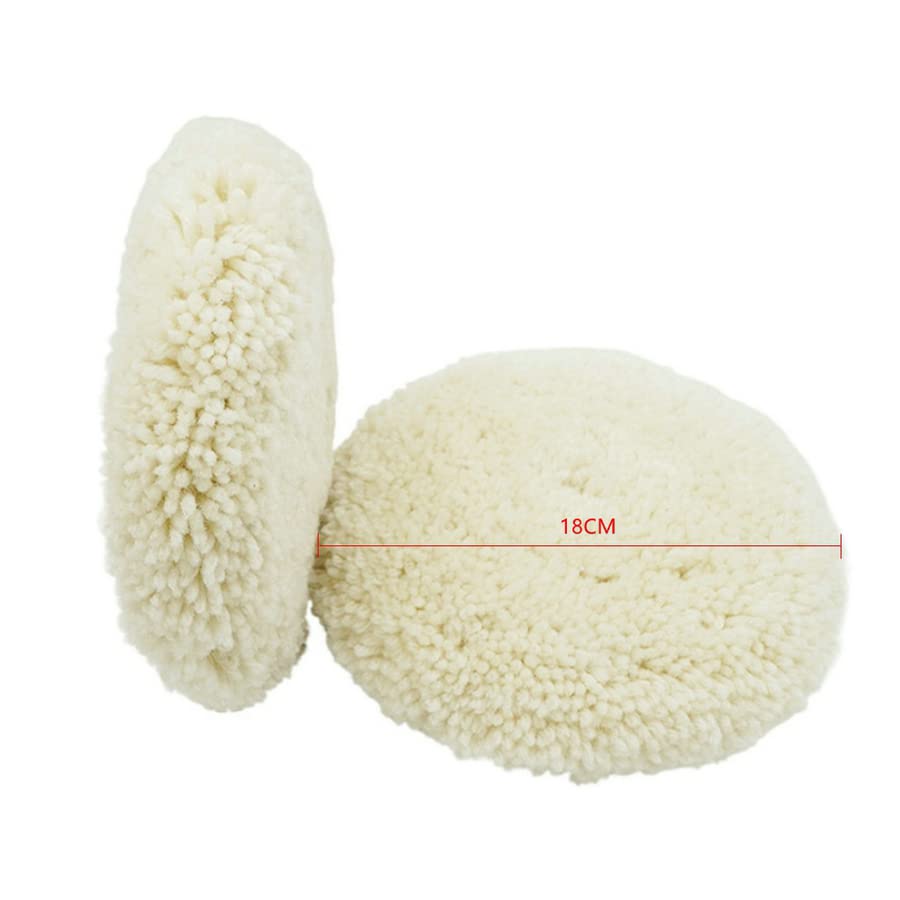 7 Pollice 180 MM Doppia Laccia Morbida Lana Pulita Lucidatura Pad Dischi Per Lucidare Spazzole Lucidatrice Per Auto Vernice Rettifica Ceretta