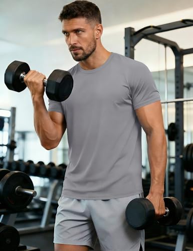 Image of MAGCOMSEN Men's Short Sleeve T-Shirt Quick Dry UPF 50+ Athletic Running Workout Fishing Top Tee Performance Shirts