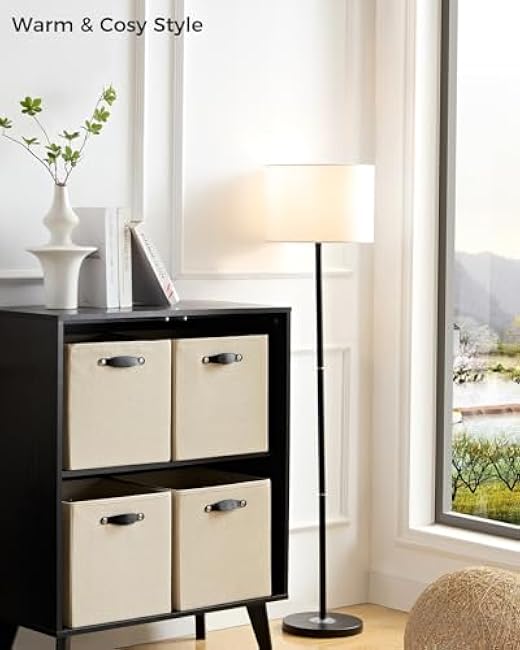 Foldable Fabric Storage Bins Cubes, 13x15x13 Inch Kallax Cubby Bins with Dual Handles, Candlelit Beige, 4 Pack