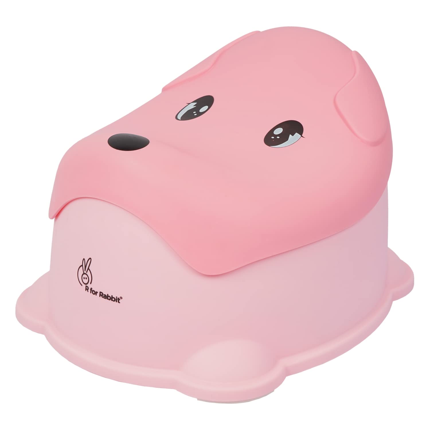 R for Rabbit Puppy Potty Seat Potty Training Seat Light Weight Smooth Curves for New Born Baby Infant Kids Weight Up to 40Kg 1 to 7 Years (Pink)