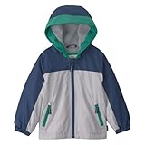 OshKosh B'gosh Boys' Hooded Midweight Jacket, Navy Colorblock, 7