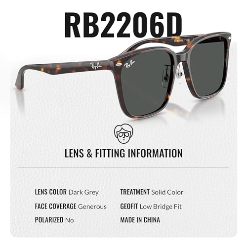 Ray-Ban RB2206D Square Shaped Sunglasses for Men & Women with Official RAYBAN Eyewear Kit4