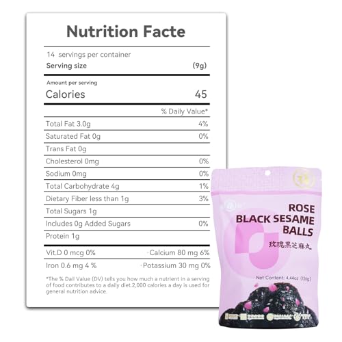 Organic Rose Black Sesame Balls Snacks Specially Added Natural Heavy Petal Rose Pure Honey Handmade Black Sesame Pills Plant Protein Sources Vegan Snacks - image 2