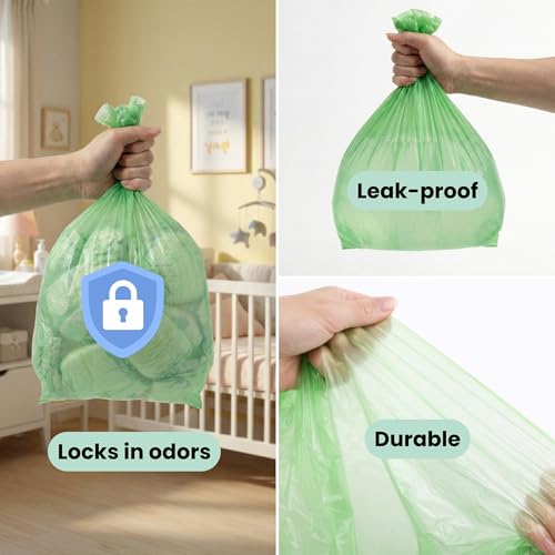 Image of iTouchless Universal Diaper Pail & Trash Can Refill Bags (90 Count) - Heavy Duty & Tear-Resistant Nursery Liners - Fits Most Systems & Small Bins - 3 Pack - Stop Expensive Refills - Odor-Lock Strength