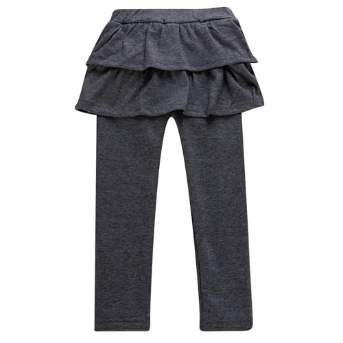 Girls Leggings with Skirt School 𝗨niform Pants Toddler Girl Ruffle Pant Dress Stretchy Warm Leggings Pantskirt