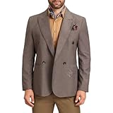 Blazers masculino casaco esportivo slim fit jantar festa terno jaqueta para casamento negócios casaco casual, Café, G
