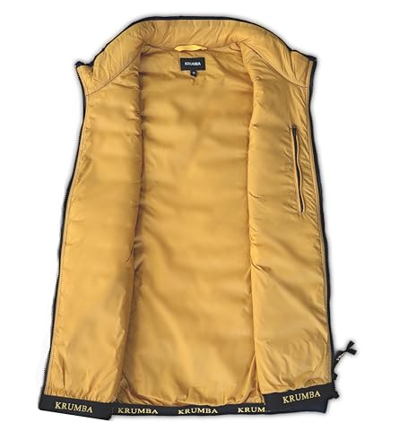 Image of Krumba Men Lightweight Vest for Casual: Puffer Sleeveless Zip Up Winter Jackets