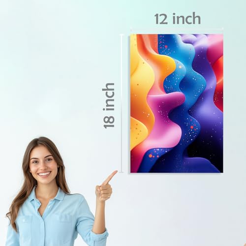 Image of SiddArtify Abstract Modern Wall Art Prints Set - Colorful Poster Decor for Living Room Office - 12x18 inch Sticker Pack of 6
