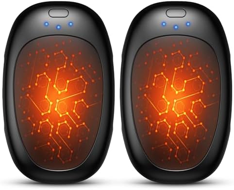 gabless Handwärmer Wiederaufladbar 2er-Pack, Elektrischer Handwärmer wiederverwendbar mit 3 Wärmestufen, Tragbarer Handwärmers warmes Geschenk für Damen und Herren, für Outdoor Cam