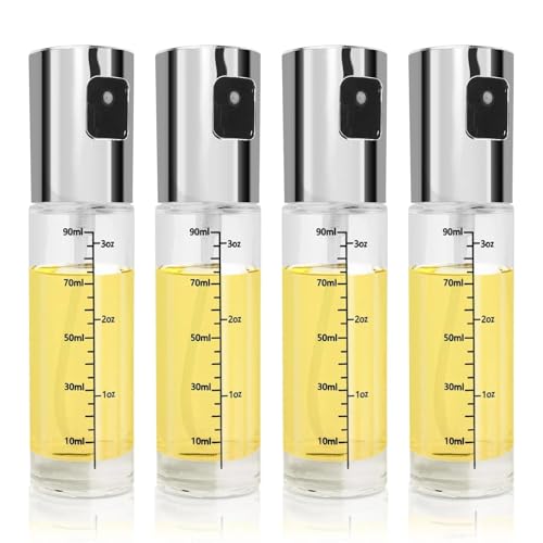 Petiouarnsze Pulverizador Aceite Spray, 3 Piezas, Aceitera Spray Pulverizador, Capacidad De 90 Ml, Ideal Para Cocinar, Ensaladas, Asar A La Parrilla, Hornear Y Otras Actividades Culinarias