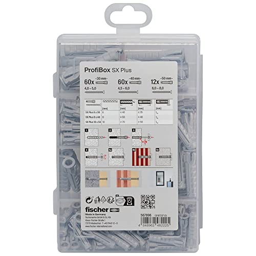 Chevilles à expansion fischer SX Plus 132 pièces avec vis pour brique et béton - 4