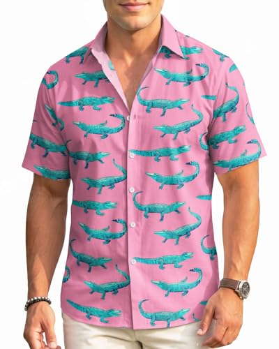 Image of 99TIMORO Fathers Film Button Down Shirt for Men, Funny Hawaiian Short Sleeve Top, Summer Beach Gifts