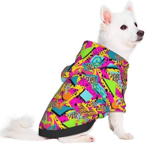 Suéter con capucha retro para perro talla XL