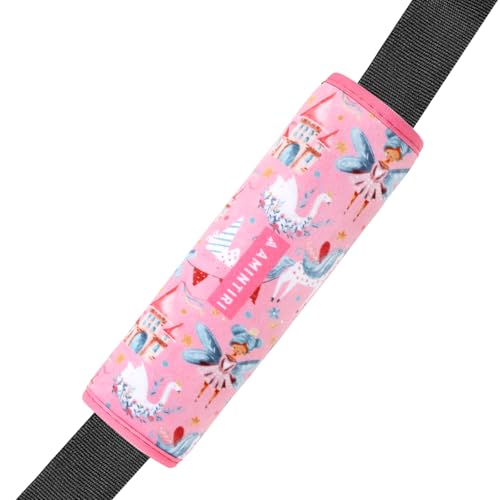 Amintiri Seat Strap Shoulder Pads for Kids Seat Belt Cover for Children Soft Furry Seat Belt Cushion for Travel Cartoon Car Seat Belt Pad Cover for Boys and Girls.