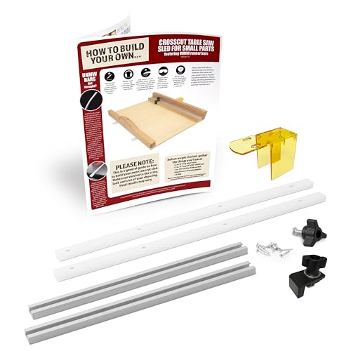 DIY Table Saw Crosscut Sled Kit with 2 ea. 19 Predrilled UHMW Bars
