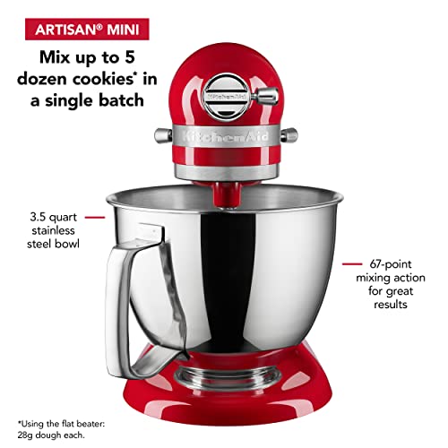 KitchenAid Artisan Mini 3.5 Quart Tilt-Head Stand Mixer - KSM3316X - Empire Red