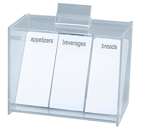 Create Your Own Recipe Card Box - clear acrylic