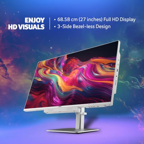 Image of Acer Aspire C27 All in One Desktop Intel Core i5-13420H Processor (Windows 11 Home /16 GB /512GB SSD /Microsoft Office) with 27 inch inch FullHD IPS Display, FullHD 5MP Camera, Wireless Keyboard & Mouse