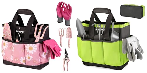 Set de 5 utensilios de jardinería WORKPRO con bolsa miniatura 1