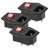 【Sichere Verwendung】Der eingebaute IEC-Stecker mit Schalter bietet eine perfekte Passform für IEC-Stecker. Verwenden Sie nur 250-V-Glassicherungen, um die Geräte im Stromkreis zu schützen.