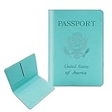 Cnycmy Passport Holder–Slim Travel Organizer for Passport, RFID Blocking,Boarding Pass, Credit Cards | Vegan Leather & Anti-Theft Design(Mint Green5)
