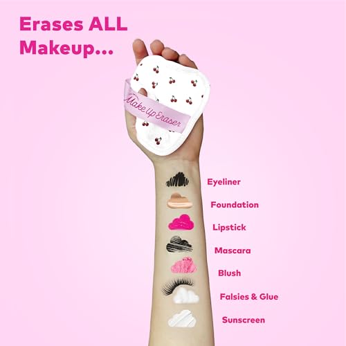 the original makeup eraser 7-day set erase all makeup with just water including waterproof mascara eyeliner foundation lipstick sunscreen and more