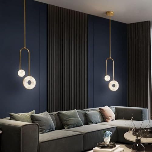 Lustre LED acrylique moderne à intensité variable avec hauteur réglable chic