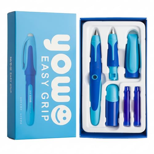 Nurila Radierbarer Füller 0 38mm Füller Grundschule mit 2 Blau Radierbarer Tinte Schreiben Radieren Korrigieren 3in1 Füllfeder Linkshänder Rechtshänder Geeignet für Schule und Alltag