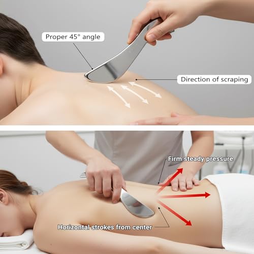 Image of BYYDDIY-Non-Magnetic 304 Stainless Steel Gua Sha Muscle Scraper Tool for Scar Tissue,Muscle Scraping Tool for Massage Scraper,IASTM Tools for Physical Therapy, Soft Tissue Massage