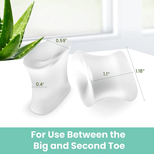 Image of Welnove 36-Pack Gel Toe Separators - Bunion Pads - Toe Spacers for Straightening Overlapping Toes for Men and Women - Transparent