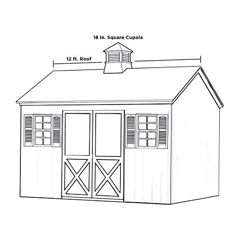 Good Directions Manchester Louvered Cupola With Pure Copper Roof, Cypress Wood, 18" X 22", Quick Ship, Reinforced Rafters And Louvers, Cupolas #TOP3