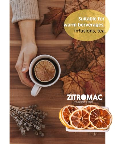 90g Getrocknete Zitronescheiben|Dehydrierte grüne Zitrone als Dekoration für Weihnacht, Glühwein, Getränke, Tee, Backen|Getrocknete fruchtscheiben für Cocktails, Gin 100% Natürliche Qualität