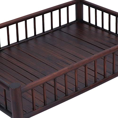 Bandeja de té de bambú rectangular y contenedor de almacenamiento para ceremonia del té HUSHUI 3