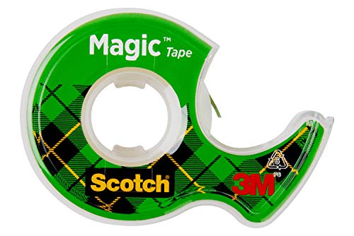 Scotch Magic Tape, Refillable Dispenser, 3/4" X 300", 3/Box