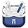 Wireless Earbuds, Bluetooth 5.4 Headphones in Ear 3D Bass Stereo, 40H Wireless Earphones with 4 ENC Noise Cancelling Mic, IP7 Waterproof Bluetooth Earbuds, AI-Enhanced Calls for Android iOS, Navy
