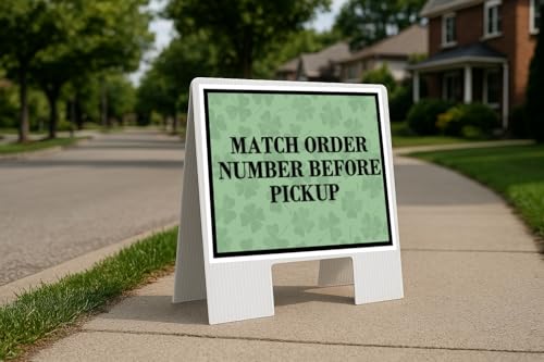 Match Order Number Before Pickup St. Patrick'S Day Irish Dark Clover A-Frame Double Sided 23x23 in. sign